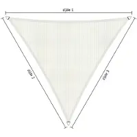 Shadow Comfort driehoek 6x6x6m Mineral White met set