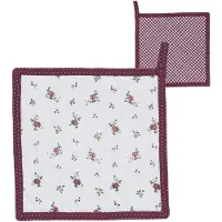 Clayre & Eef Pannenlap 20*20 cm Rood 100% Katoen vierkant