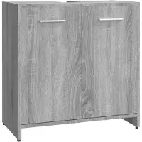 vidaXL Badkamerkast 60x33x60 cm bewerkt hout grijs sonoma eikenkleurig