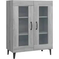 vidaXL Dressoir 69,5x34x90 cm bewerkt hout grijs sonoma eikenkleurig