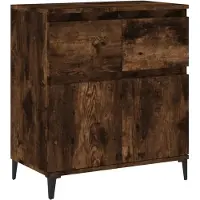 vidaXL Dressoir 60x35x70 cm bewerkt hout gerookt eikenkleurig