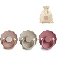 Frigg fopspenen T1 + BolleToet speenzakje - biscuit, crème, powder blush - 0-6 maanden