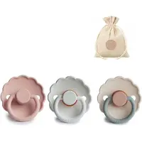 Frigg Daisy T1 - blush, bright white, cotton candy + Bolletoet speenzakje - 0-6 maanden