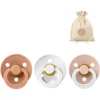 BIBS fopspenen T1 + speenzakje BolleToet - peach, white, glow in the dark blush - 0-6 maanden