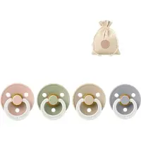 BIBS fopspenen T2 + speenzakje BolleToet - glow in the dark blush, vanilla, cloud en sage - 6-18 maanden
