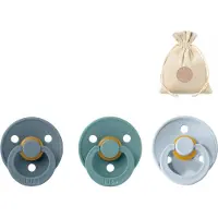 BIBS fopspenen T1 + speenzakje BolleToet - petrol, island sea, baby blue - 0-6 maanden