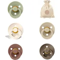 BIBS fopspenen T2 + speenzakje BolleToet - ivory, vanilla, dark oak, woodchuck en sage - 6-18 maanden