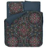 Pip studio Dekbedovertrek Il Ricamo Donker Blauw Percal-140 x 200 / 220 cm | 1-Persoons