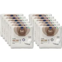 Abena San 1A, 336x Absorberende Inlegger, Karton, te Dragen in aansluitend Ondergoed- Voor Lichte tot Matige Urineverlies - Absorptie 250 ml, beige