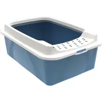 Rotho Cat Litter Box Rotho My Pet Bonnie Eco 56 x 17 x 40 cm Blue/White