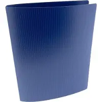 Verhaak Basic Ringband Donkerblauw gestreept - Polypropyleen Ringband met 4 Ringen inclusief interieur