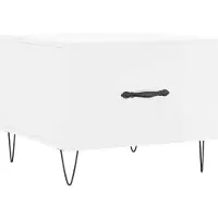 vidaXL Salontafel 50x50x40 cm bewerkt hout hoogglans wit