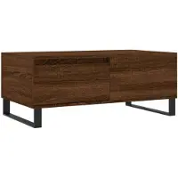 vidaXL Salontafel 90x50x36,5 cm bewerkt hout bruin eikenkleur