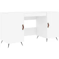 vidaXL Bureau 140x50x75 cm bewerkt hout wit