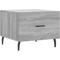 vidaXL Salontafel 50x50x40 cm bewerkt hout grijs sonoma eiken