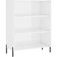 vidaXL Schappenkast 69,5x32,5x90 cm bewerkt hout hoogglans wit