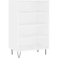 vidaXL Hoge kast 57x35x90 cm bewerkt hout wit