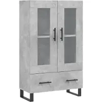vidaXL Hoge kast 69,5x31x115 cm bewerkt hout betongrijs