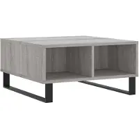 vidaXL Salontafel 60x60x30 cm bewerkt hout grijs sonoma eikenkleurig