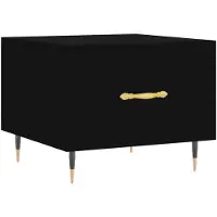 vidaXL Salontafel 50x50x40 cm bewerkt hout zwart
