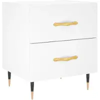 vidaXL Nachtkastje 40x35x47,5 cm bewerkt hout wit
