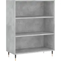 vidaXL Boekenkast 69,5x32,5x90 cm bewerkt hout betongrijs