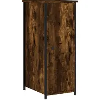 vidaXL Nachtkastje 32x42x80 cm bewerkt hout gerookt eikenkleurig