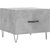vidaXL Salontafel 50x50x40 cm bewerkt hout betongrijs