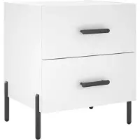 vidaXL Nachtkastje 40x35x47,5 cm bewerkt hout wit