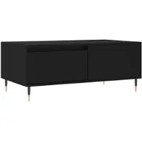 vidaXL Salontafel 90x50x36,5 cm bewerkt hout zwart