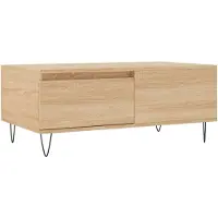 vidaXL Salontafel 90x50x36,5 cm bewerkt hout sonoma eikenkleurig