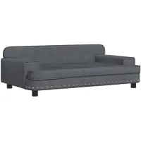 vidaXL Hondenmand 90x53x30 cm fluweel donkergrijs