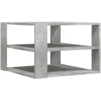 vidaXL Salontafel 58x58x40 cm bewerkt hout betongrijs