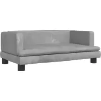 vidaXL Hondenmand 80x45x30 cm fluweel lichtgrijs