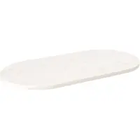 vidaXL Tafelblad ovaal 100x50x2,5 cm massief grenenhout wit