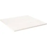vidaXL Tafelblad vierkant 80x80x2,5 cm massief grenenhout wit