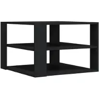 vidaXL Salontafel 58x58x40 cm bewerkt hout zwart