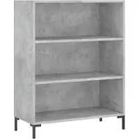 vidaXL Boekenkast 69,5x32,5x90 cm bewerkt hout betongrijs
