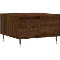vidaXL Salontafel 55x55x36,5 cm bewerkt hout bruin eikenkleur