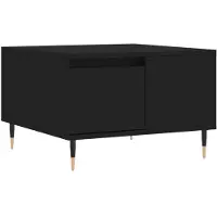 vidaXL Salontafel 55x55x36,5 cm bewerkt hout zwart