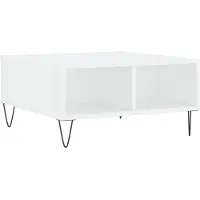 vidaXL Salontafel 60x60x30 cm bewerkt hout wit