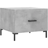 vidaXL Salontafel 50x50x40 cm bewerkt hout betongrijs
