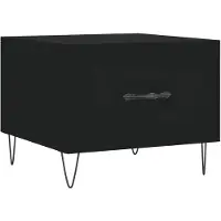 vidaXL Salontafel 50x50x40 cm bewerkt hout zwart
