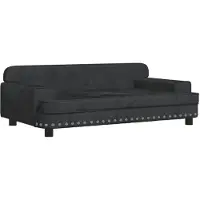 vidaXL Hondenbed, zwart, 90x53x30 cm, fluweel