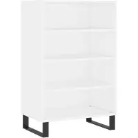 vidaXL Hoge kast 57x35x90 cm bewerkt hout wit