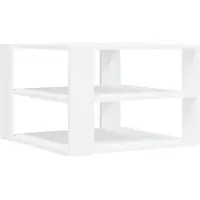 vidaXL Salontafel 58x58x40 cm bewerkt hout wit