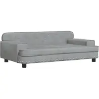vidaXL Hondenbed, lichtgrijs, 90x53x30 cm, fluweel