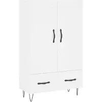 vidaXL Hoge kast 69,5x31x115 cm bewerkt hout wit