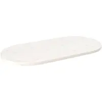 vidaXL Tafelblad ovaal 110x55x2,5 cm massief grenenhout wit