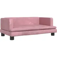 vidaXL Hondenmand 80x45x30 cm fluweel roze